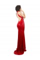 Online Rojo Sirena Halter Cuello Alto Lentejuela Largo Formales Vestidos de dama de honor / Vestidos de fiesta