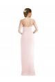 Online Rosa Trompeta Halter Crepé Elástico Largo Vestidos de dama de honor / Vestidos de fiesta