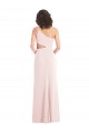 Online Rosa Trompeta Un Hombre Crepé Elástico Largo Formales Vestidos de dama de honor / Vestidos de fiesta