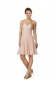 Online Rosa línea A Cuello de Corazón Gasa Encaje Corto Vestidos de dama de honor / Vestidos de cóctel