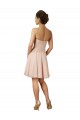Online Rosa línea A Cuello de Corazón Gasa Encaje Corto Vestidos de dama de honor / Vestidos de cóctel