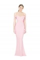 Online Rosa línea A Sin tirantes Crepé Elástico Largo Formales Vestidos de dama de honor / Vestidos de fiesta