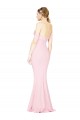 Online Rosa línea A Sin tirantes Crepé Elástico Largo Formales Vestidos de dama de honor / Vestidos de fiesta