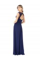 Online Sapphire línea A Cuello en V Gasa Largo Vestidos de dama de honor