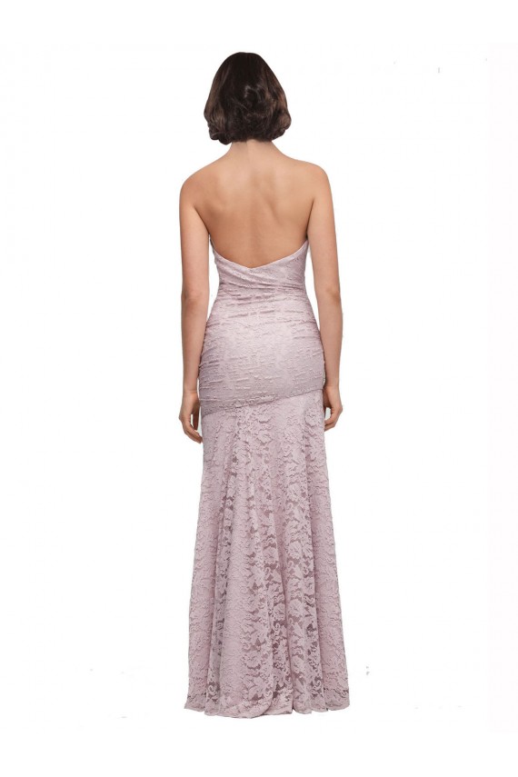 Online Sirena Cuello de Corazón Encaje Largo Vestidos de dama de honor / Vestidos de fiesta