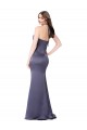 Online Sirena Halter Satén sedoso Largo Formales Vestidos de dama de honor / Vestidos de fiesta