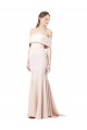 Online Sirena Hombros Descubiertos Crepé Elástico Largo Formales Vestidos de dama de honor / Vestidos de fiesta