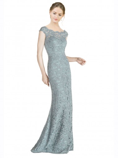 Online Sirena Hombros Descubiertos Encaje Largo Vestidos de dama de honor / Vestidos de fiesta