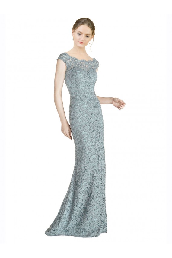 Online Sirena Hombros Descubiertos Encaje Largo Vestidos de dama de honor / Vestidos de fiesta