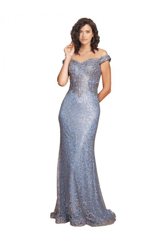 Online Sirena Hombros Descubiertos Lentejuela Largo Formales Vestidos de dama de honor / Vestidos de fiesta
