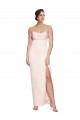 Online Sirena Satén elástico Largo Formales Vestidos de dama de honor / Vestidos de fiesta
