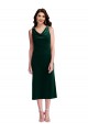 Online Verde oscuro Cubierta Midi Terciopelo Elástico Corto Vestidos de dama de honor / Vestidos de fiesta / Vestidos de cóctel