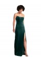 Online Verde oscuro Cubierta Sin tirantes Terciopelo Elástico Largo Formales Vestidos de dama de honor / Vestidos de fiesta