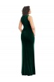 Online Verde oscuro Trompeta Cuadrado Terciopelo Elástico Largo Vestidos de dama de honor / Vestidos de fiesta