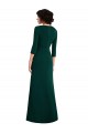 Online Verde oscuro Trompeta Cuello en V Spandex Largo Formales Vestidos de dama de honor / Vestidos de fiesta