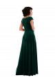 Online Verde oscuro línea A Terciopelo Elástico Largo Vestidos de dama de honor / Vestidos de fiesta
