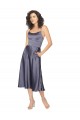 Online línea A Cucharón Midi Satén sedoso Corto Vestidos de dama de honor / Vestidos de fiesta / Vestidos de cóctel