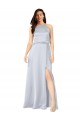 Online línea A Halter Satén sedoso Largo Formales Vestidos de dama de honor / Vestidos de noche