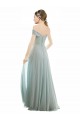 Online línea A Hombros Descubiertos Gasa Encaje Largo Vestidos de dama de honor