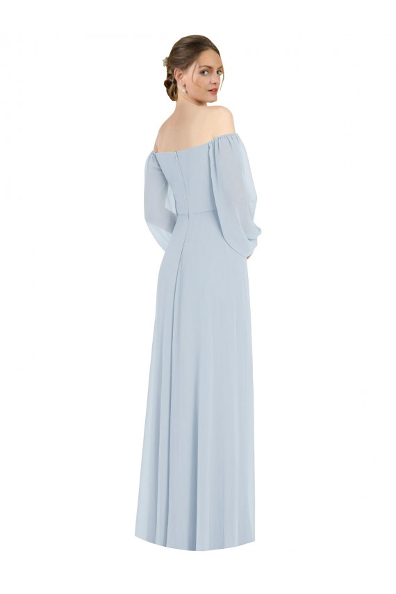 Online línea A Hombros Descubiertos Gasa Largo Formales Vestidos de dama de honor / Vestidos de noche