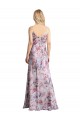 Online línea A Satén elástico Floral Largo Formales Vestidos de dama de honor / Vestidos de noche