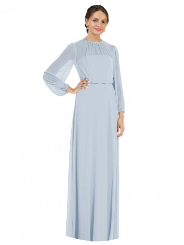 Online línea A Sin tirantes Gasa Largo Formales Vestidos de dama de honor / Vestidos de noche
