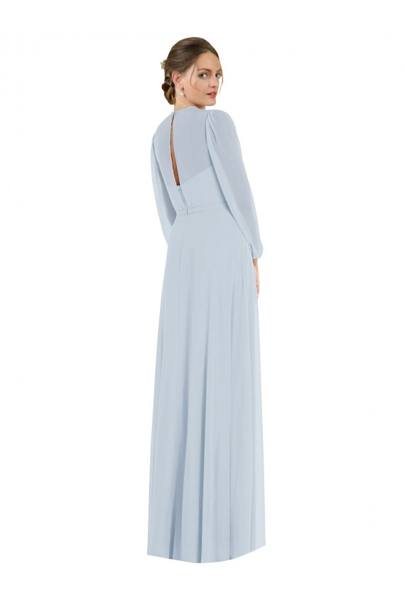 Online línea A Sin tirantes Gasa Largo Formales Vestidos de dama de honor / Vestidos de noche