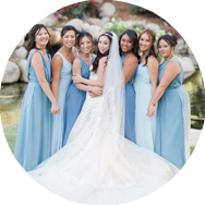 Online Azul Vestidos de dama de honor