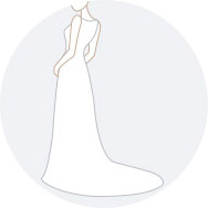 Online Cola capilla Vestidos de novia